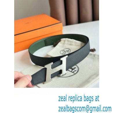 Hermes H Speed belt buckle  &  Reversible leather strap 32 mm 03 2023
